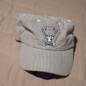 Jadelynn Brooke Seersucker Logo Baseball Hat